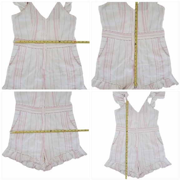 LoveShackFancy Lucy Striped Romper Pink White 'cloud' Size 10 NWT - Picture 15 of 16